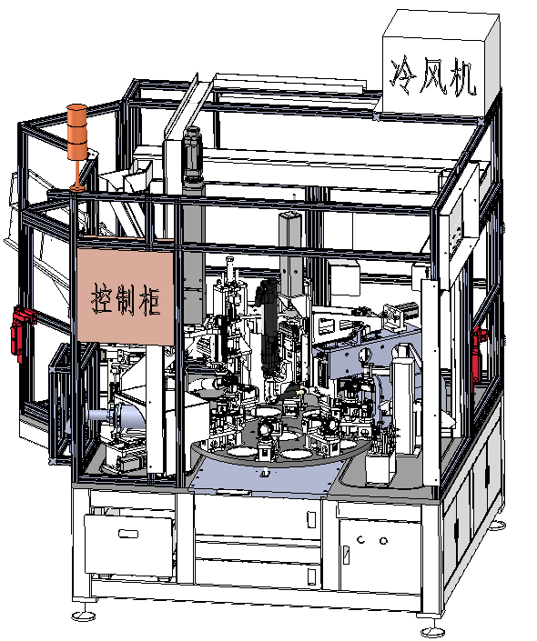 Piston pin and circlip assembly equipment